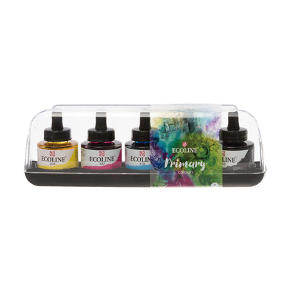 Set de 5 Acuarelass líquidas Primarios 30ml Ecoline