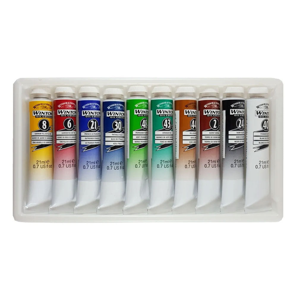 Set de pintura óleo 10 colores tubos 21ml