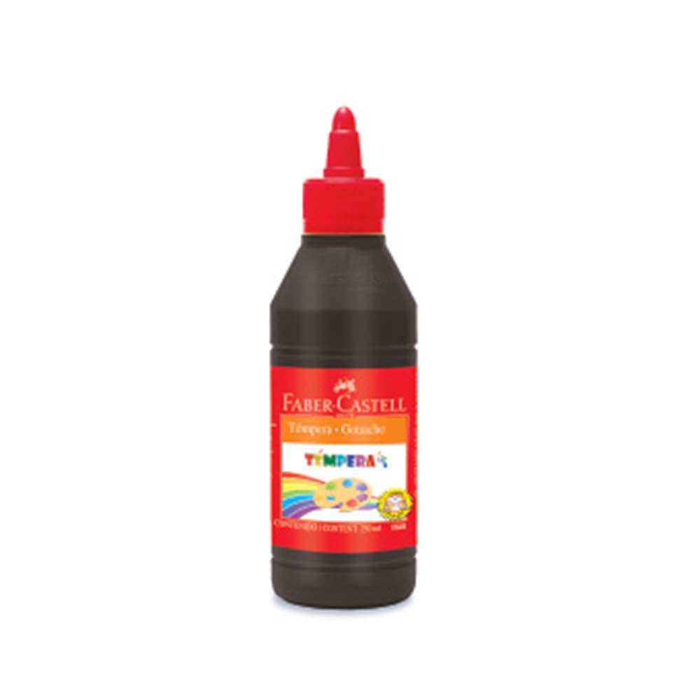 Tempera botella 250ml negro