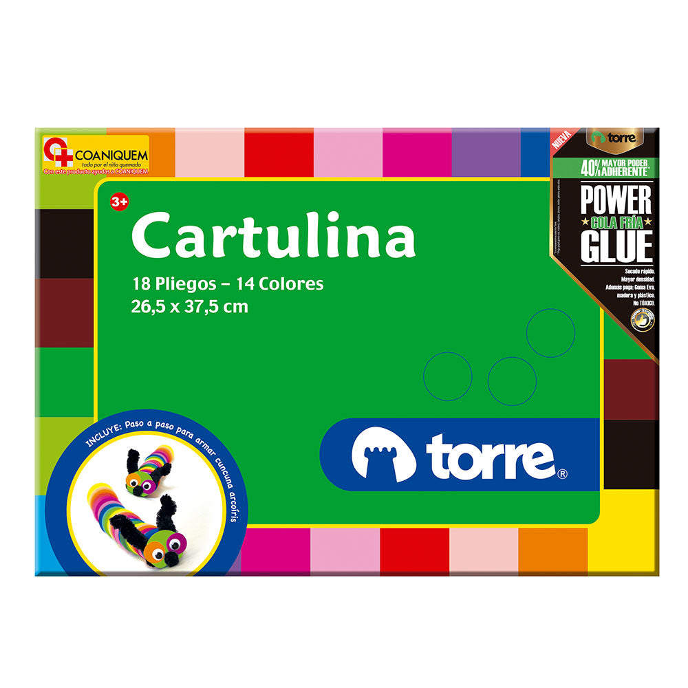 Cartulina 18 hojas 26,5x37,5 torre