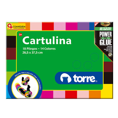 Cartulina 18 hojas 26,5x37,5 torre