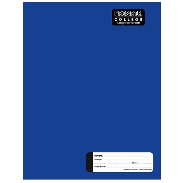 Cuaderno College Liso Caligrafía Vertical 100hj Proarte