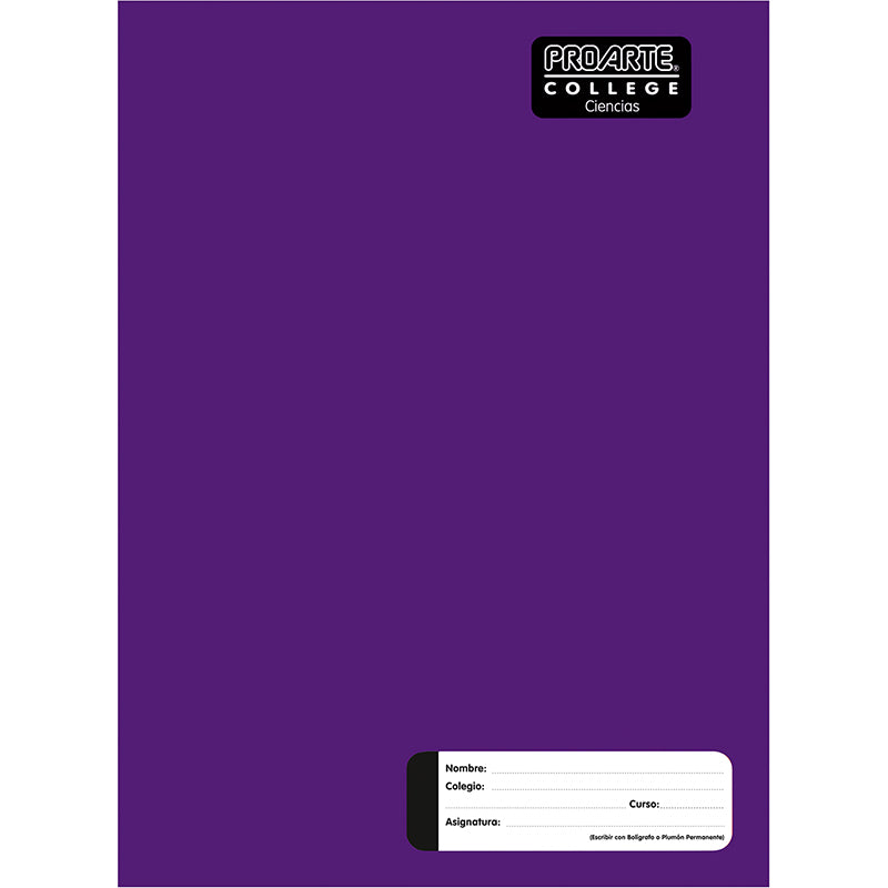 Cuaderno College Liso Ciencias Proarte