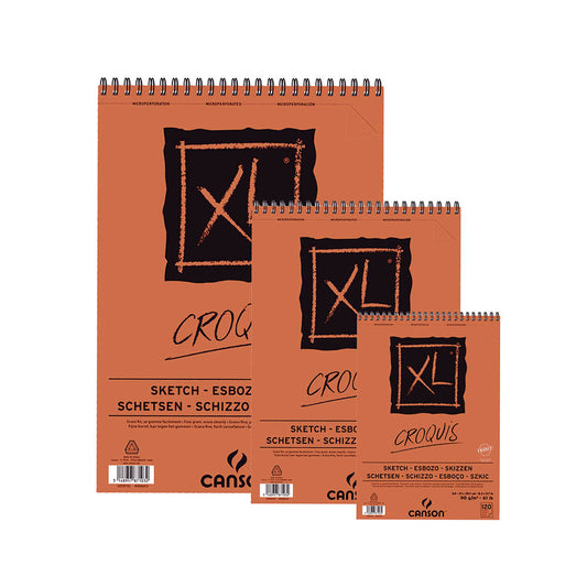 Croquera XL Croquis naranja A5 espiral