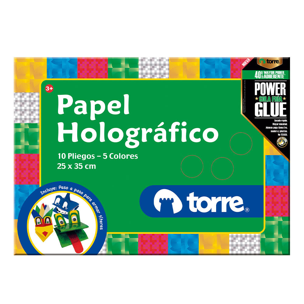 Cartulina holografica torre