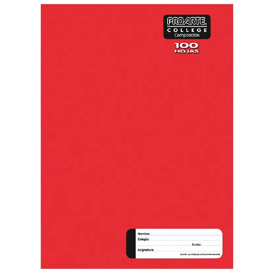 Cuaderno College Liso Composición 100hj Proarte