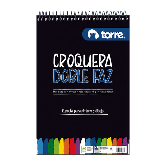 Croquera doble faz 21x32 cm torre