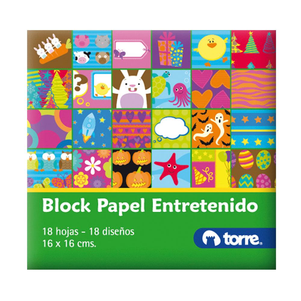 Block papel entretenido 18 hojas