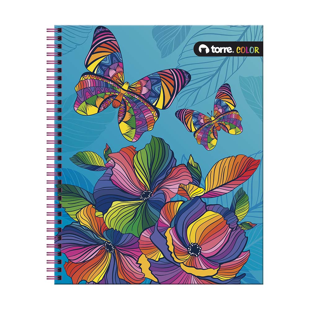 Cuaderno universitario color 7mm 100 hojas torre