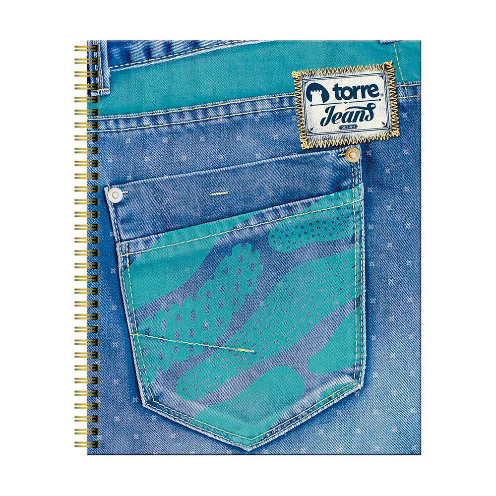 Cuaderno universitario jeans 7mm 100 hojas torre