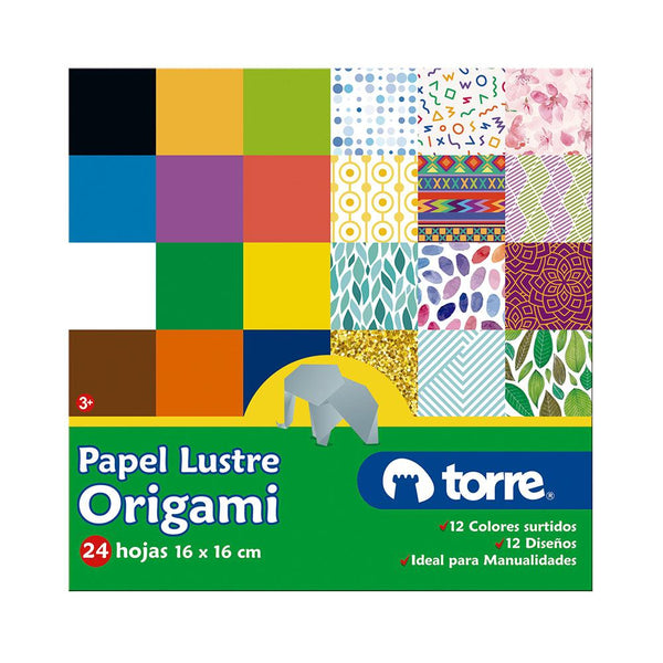 Papel lustre origami 24 hojas