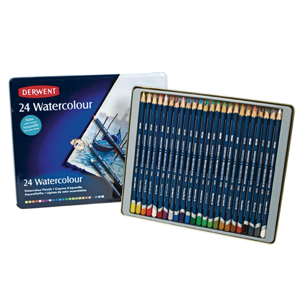 Set de 24 lápices Acuarelables Watercolour caja metálica