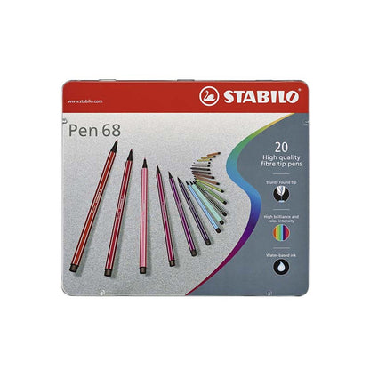 Fineliner stabilo 20 unidades caja metalica