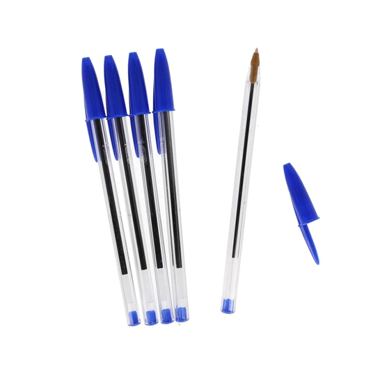 Lápiz BIC Cristal Azul x  5 Unidades