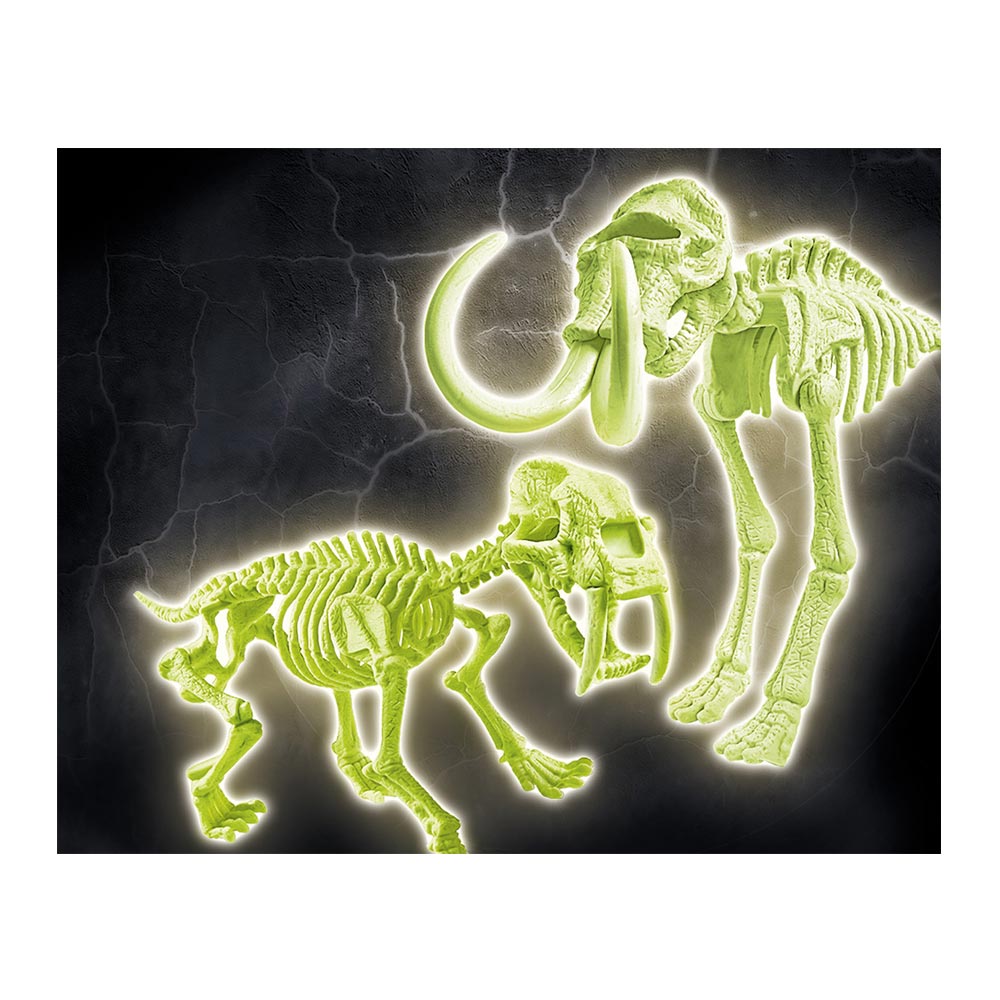 Arqueojugando Mamut y Smilodon Fluorescente