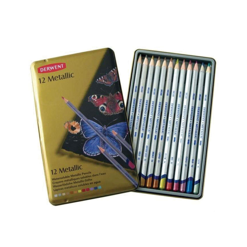 Set de 12 lápices de colores metálicos