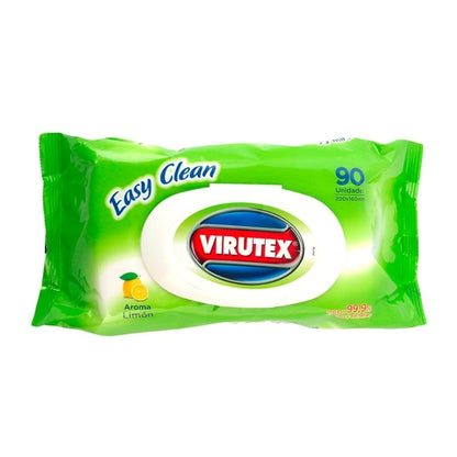 TOALLA DESINFECTANTE VIRUTEX - AROMA LIMON - 90 UNIDADES