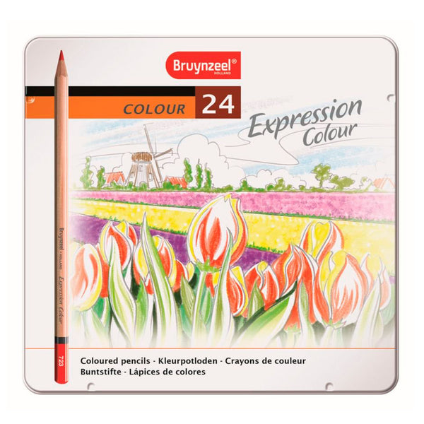 Caja Metálica 24 Lápices de color Expression Colour