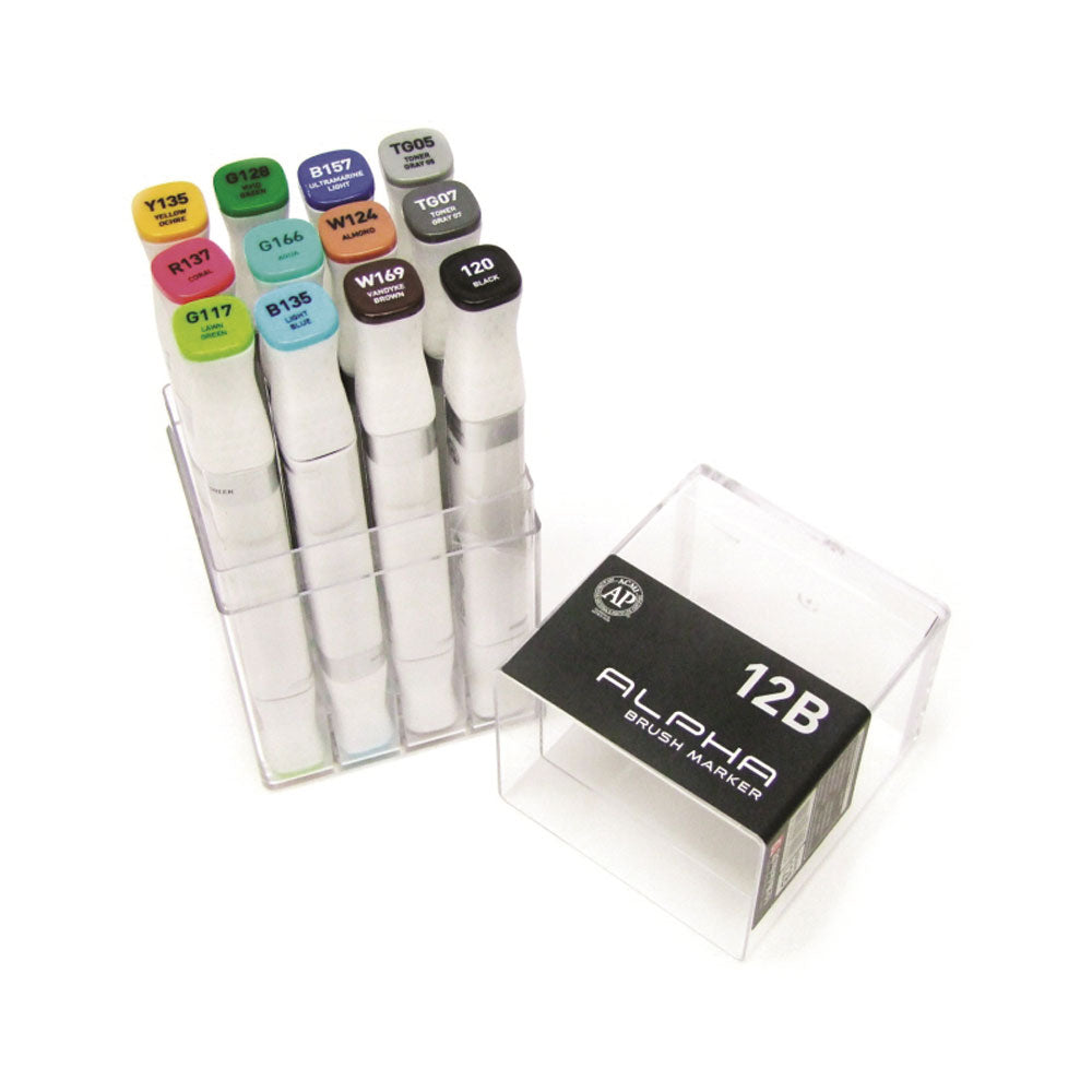Set de 12 marcadores Color Brush Marker