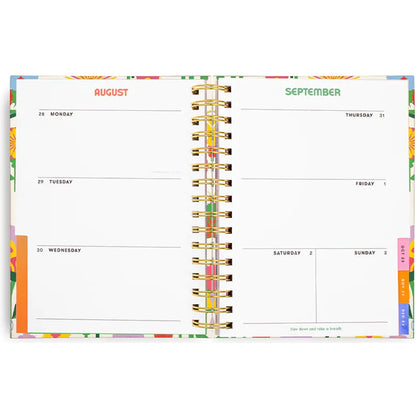 Agenda 2024 Geometric Floral Cream 17 Meses