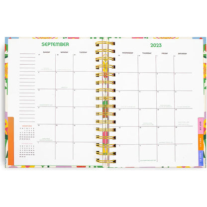 Agenda 2024 Geometric Floral Cream 17 Meses