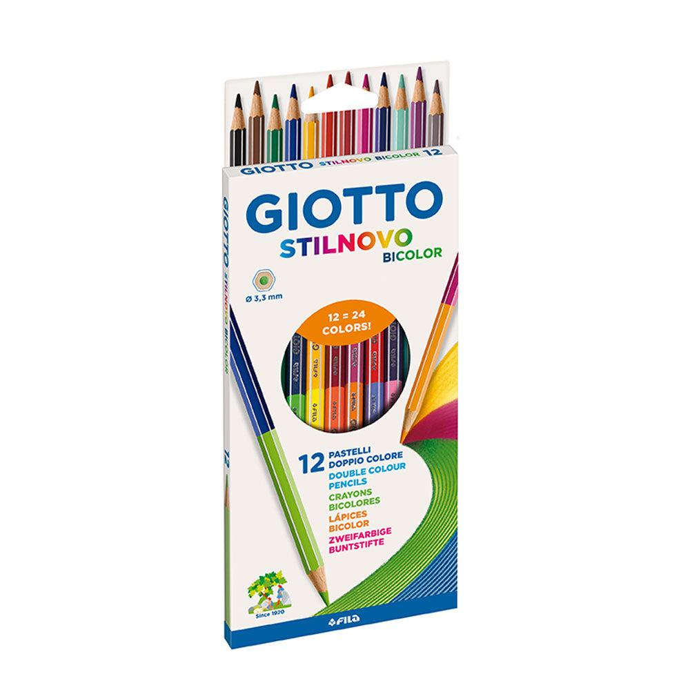 Set de lápices bicolor 12 unidades 24 colores