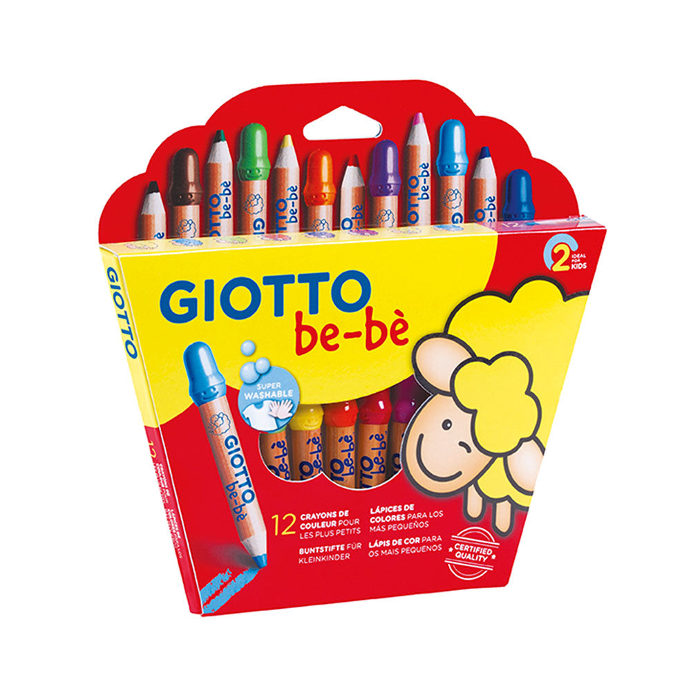 Lápices de color niños Giotto Bebe 12 colores cortos