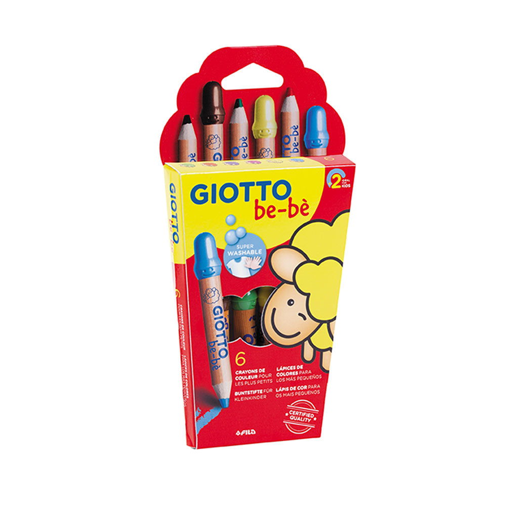 Lápices de color niños Giotto Bebe 6 colores cortos – Marangunic