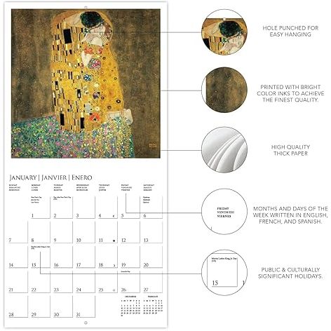 Calendario 2024 Klimt 16 Meses