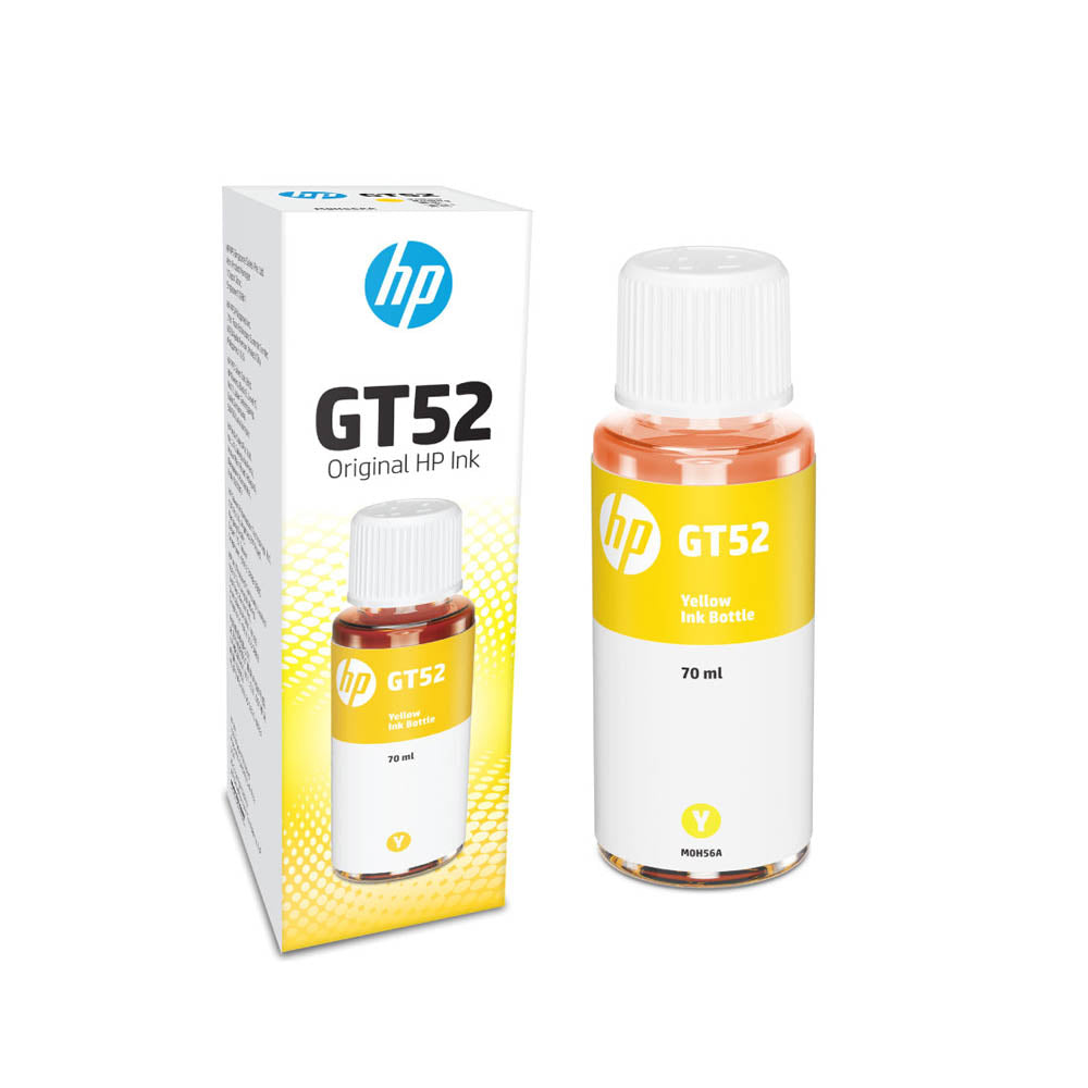 Botella de Tinta HP GT52 Amarillo 70 ml