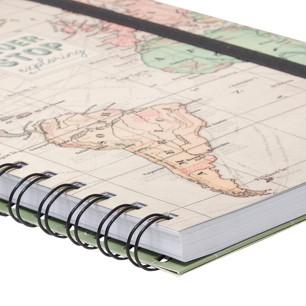 Cuaderno Maxi Trio con espiral Mapa Mundo