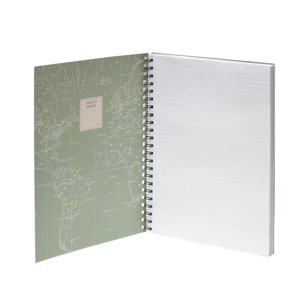 Cuaderno Maxi Trio con espiral Mapa Mundo