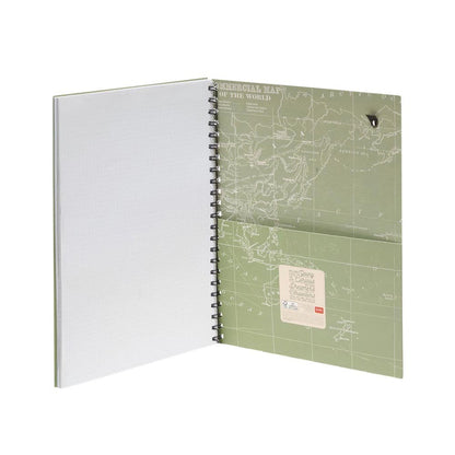 Cuaderno Maxi Trio con espiral Mapa Mundo