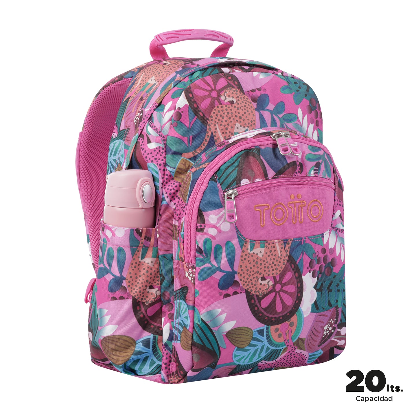 Mochila Escolar Totto Acuarela Rosa