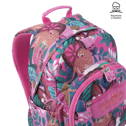 Mochila Escolar Totto Acuarela Rosa