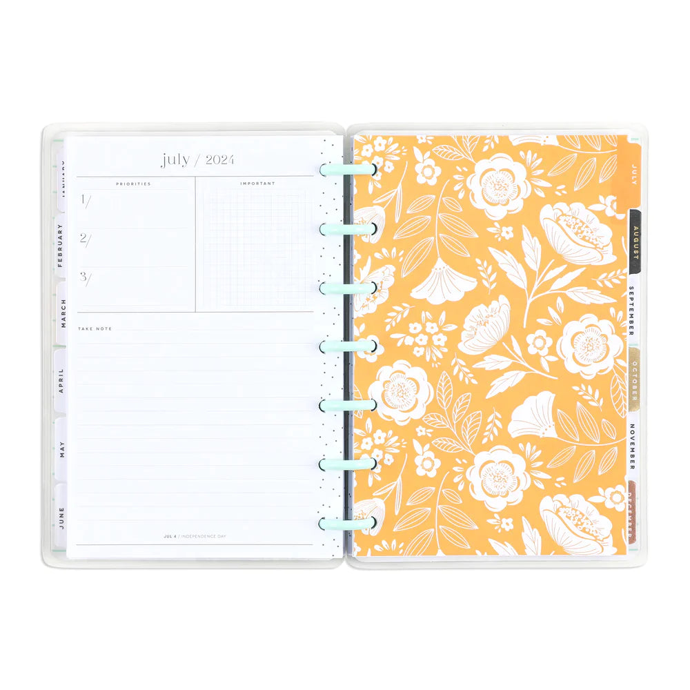 Agenda 2024 Mini Tiny Florals 12 Meses