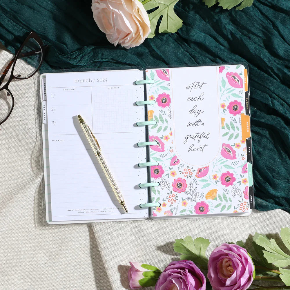 Agenda 2024 Mini Tiny Florals 12 Meses