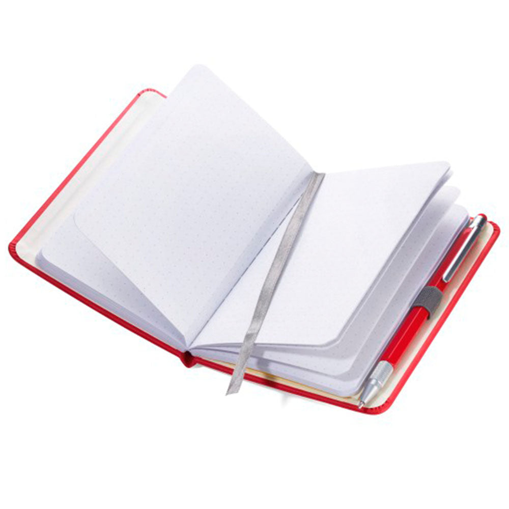 Libreta slimpad troika con boligrafo contructor slim rojo