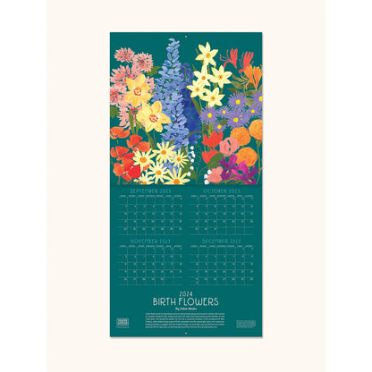 Calendario 2024 Birth Flowers 12 Meses