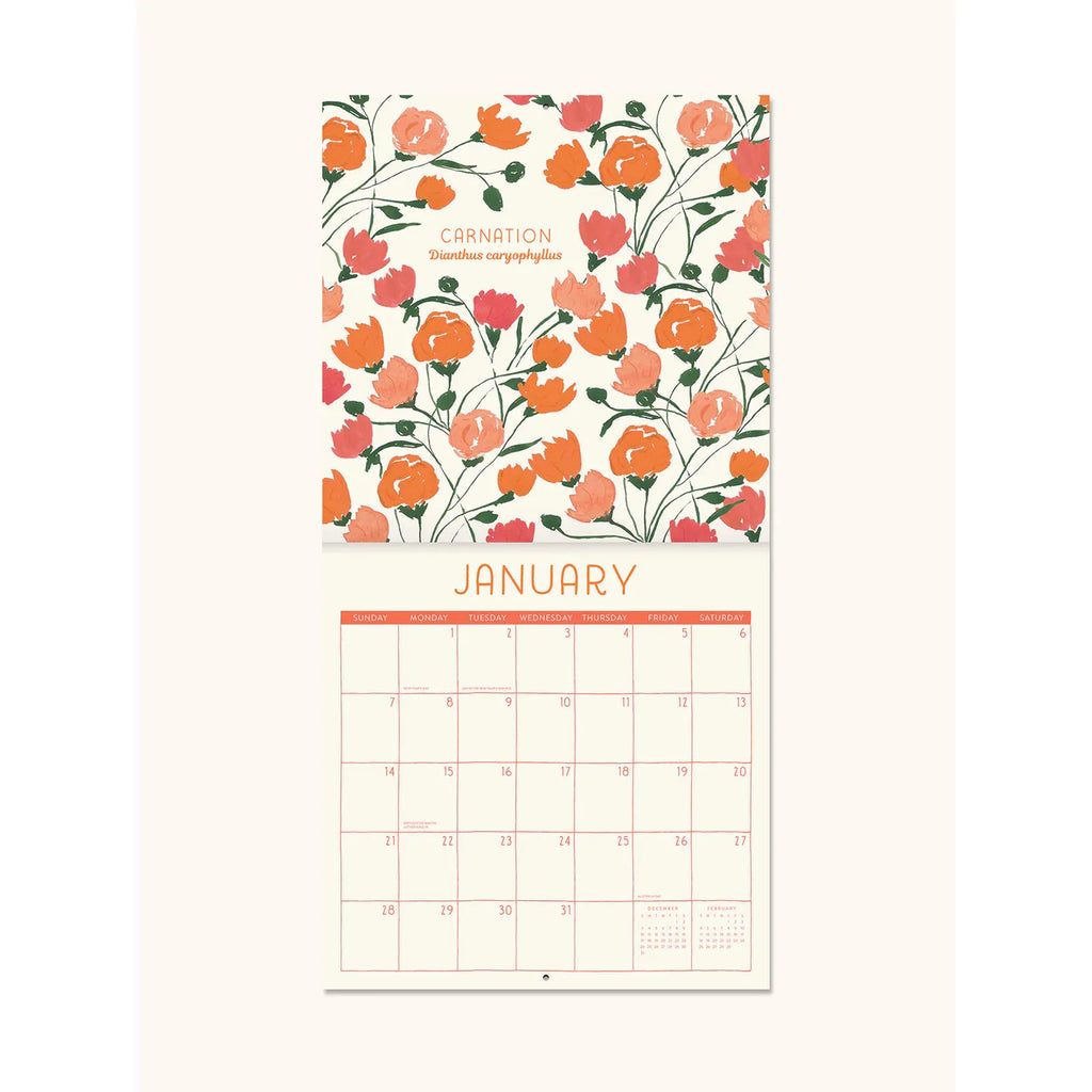 Calendario 2024 Birth Flowers 12 Meses