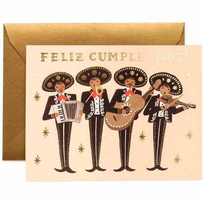 Tarjeta con Sobre Cumpleaños Mariachis