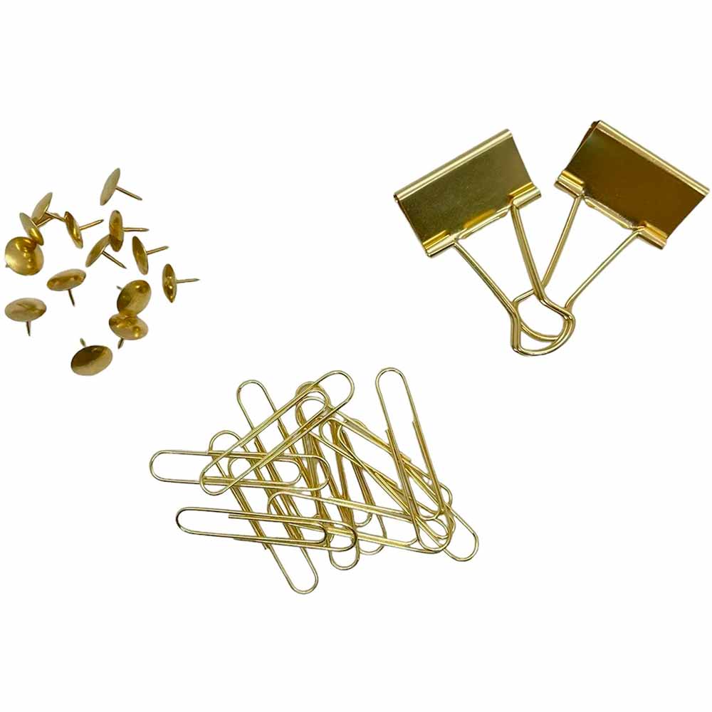 Set Clips y Pins Gold - Flora