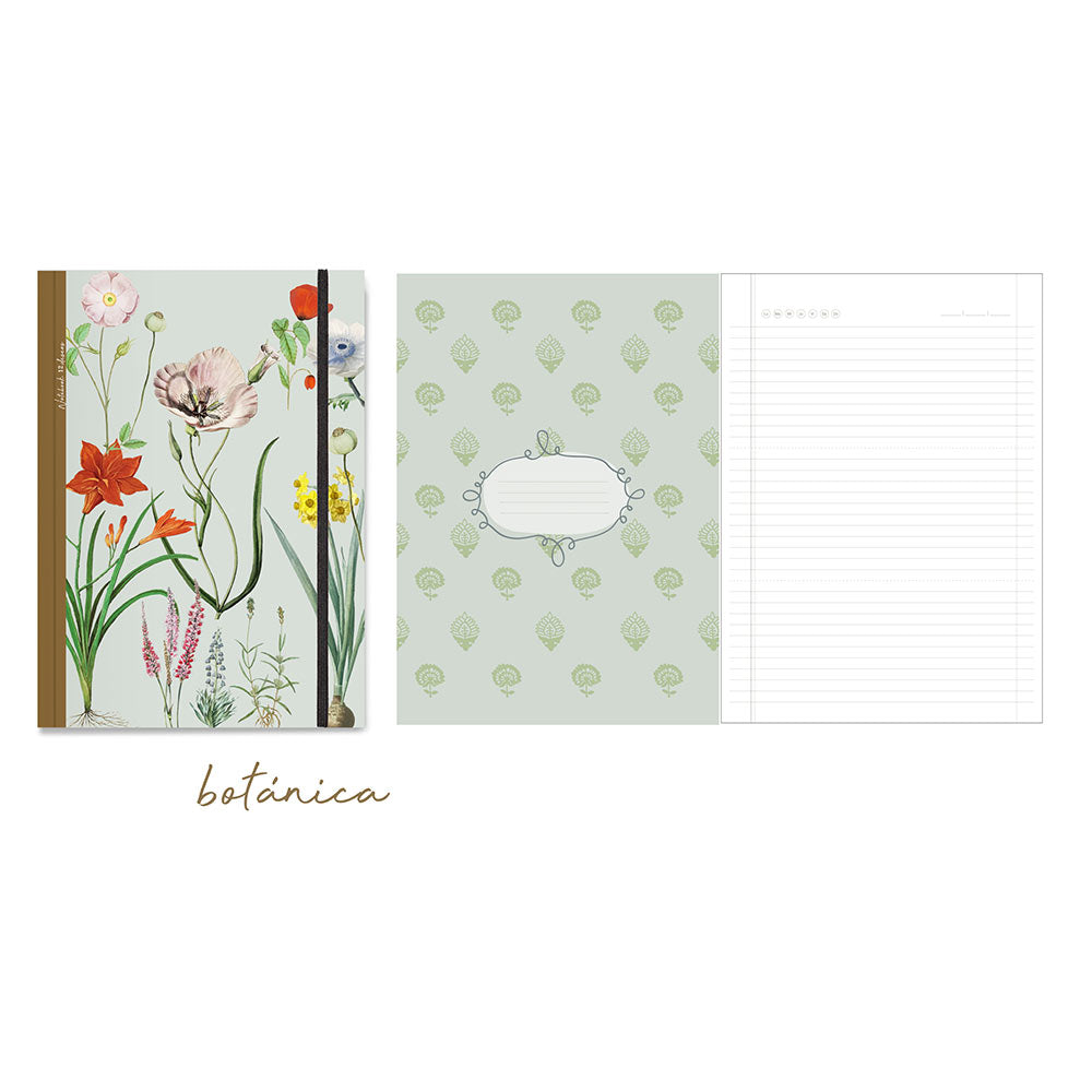 Cuaderno botanica c/elastico 12 deseos